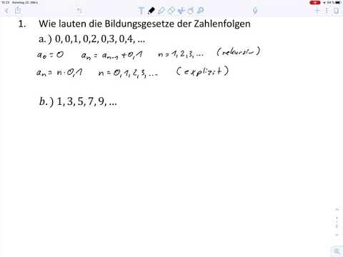 Übungsblatt1 Aufgabe 1 (Teil2) (Master)  - Bildungsgesetz von Zahlenfolgen (alt)