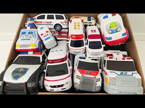 Mini Car Emergency Dispatch of Ambulance Police Car for Test Drive on a Mini Slope Run!