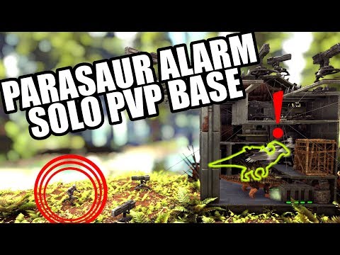 PARASAUR ALARM! | 3x3 SOLO PVP BASE BUILD w/ Tame Storage | ARK: Survival Evolved! How To Build Solo