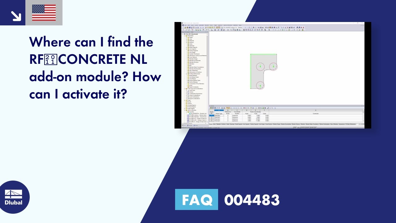 [EN] FAQ 004483 | Where can I find the RF‑CONCRETE NL add-on module? How can I activate it?