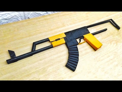 How to make paper AK 47 | Shooting Monk