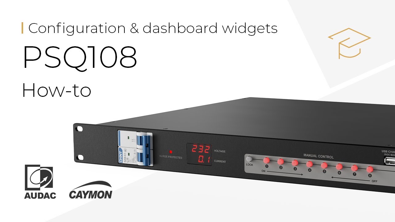 How to configure CAYMON PSQ108 power sequencer with AUDAC Touch™