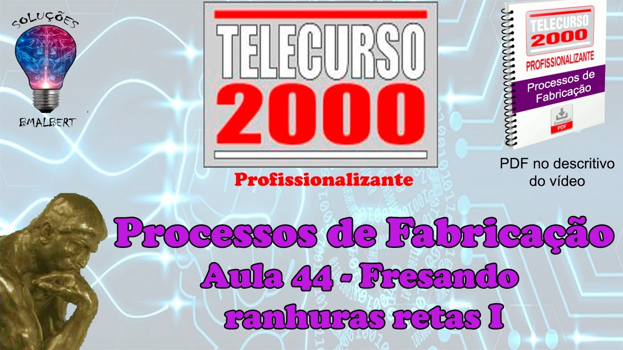Telecurso 2000 - Processos de Fabricação - 44 Fresando ranhuras retas I