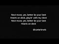 Ella Mai Hearts On Deck Lyrics