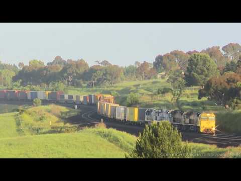 Aurizon PM1 with CFCLA CF Class Locomotives - PoathTV Australian Trains & Railways