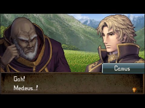 Medeus Confronts Camus - Fire Emblem: New Mystery of the Emblem