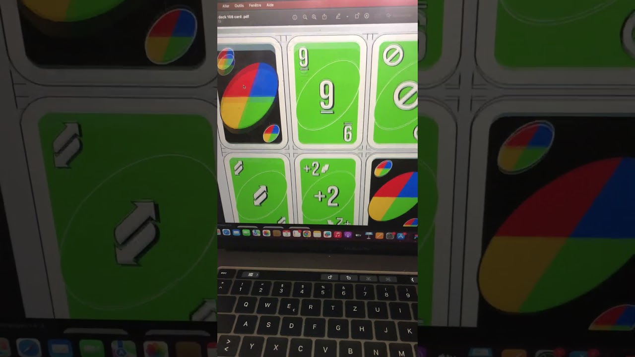 Printable Uno Classic 108 cards deck PDF Recto Verso #gamenight #gumroad #printablegames #uno