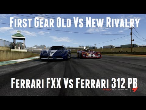 First Gear Old Vs New Rivalry - Ferrari FXX Vs Ferrari 312 PB