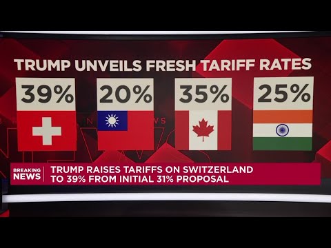 台灣20％關稅只是小case！川普對瑞士徵收高達 39% 的關稅 (Switzerland reels from 39% Trump tariff)