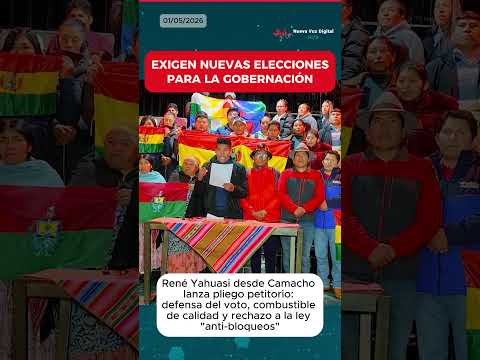 ¿NUEVAS ELECCIONES EN LA PAZ? RENÉ YAHUASI PRESENTA PLIEGO PETITORIO AL TSE