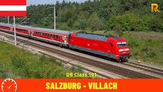 Cab ride Salzburg - Villach Hbf (Austria) - train driver&#39;s view in 4K