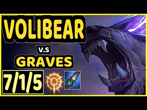 JANKOS (VOLIBEAR) vs GRAVES - 7/1/5 KDA JUNGLE CHALLENGER GAMEPLAY - EUW