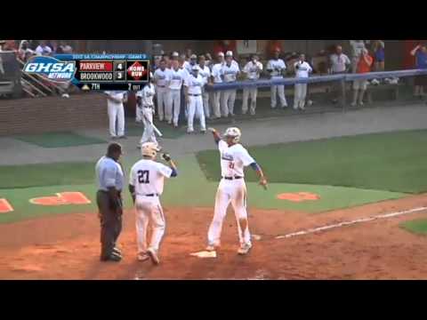 #21 Matt Olson of Parkview hits a state championship homerun bomb at 2012 GHSA 5A Final