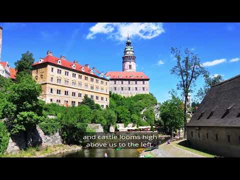 Cesky Krumlov, seen from the peaceful river