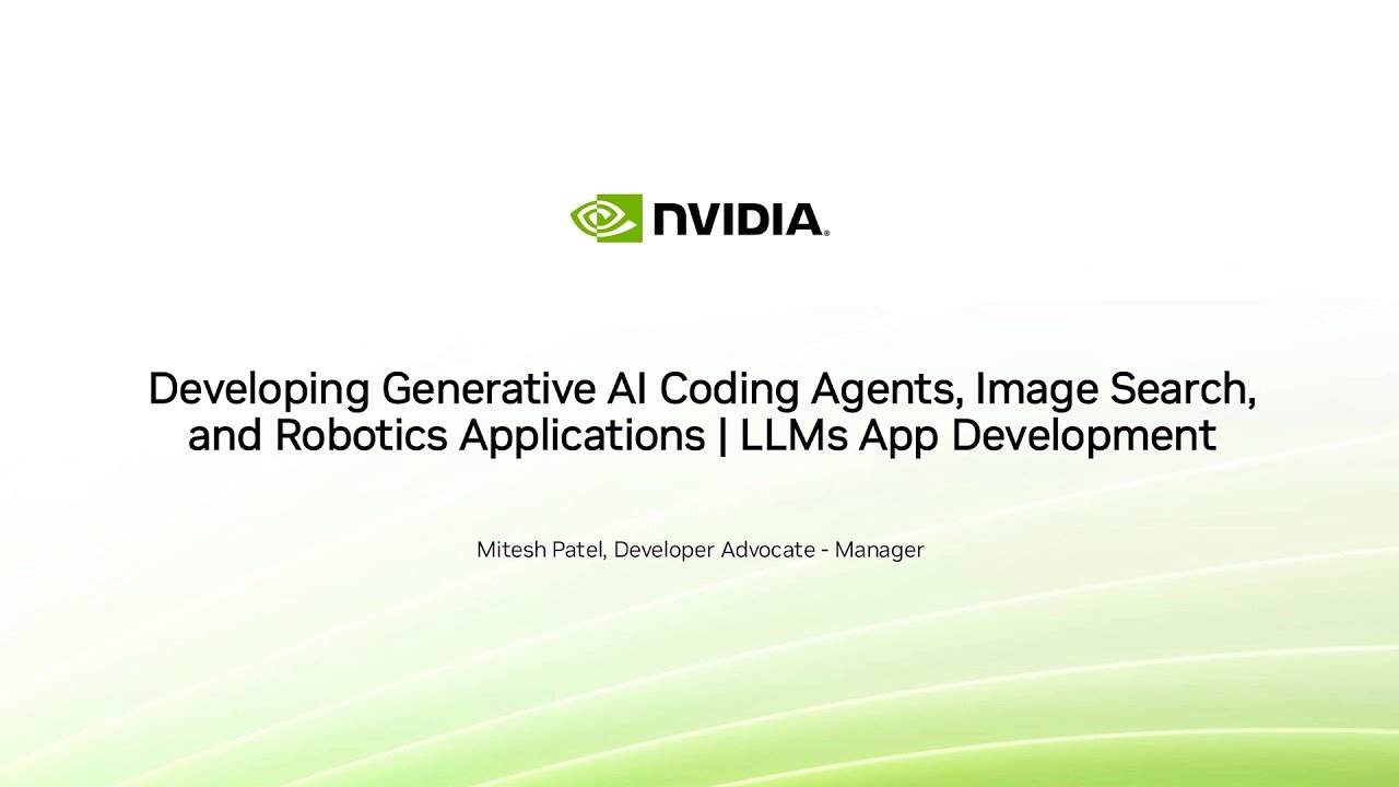 Deploying Generative AI Coding Agents, Image Search, and Robotics Applications | LLM App Development