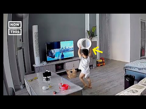 Boy Breaks TV Trying to 'Help' On-Screen Superhero