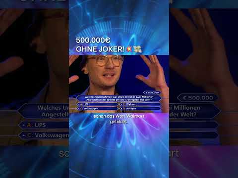 Kein Joker mehr übrig, nur sein Wissen… und plötzlich geht es um eine halbe Million Euro! #WWM