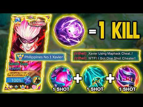 XAVIER 1 ULTI SKILL = 1 KILL DELETE!!!CHEAT OR NOT? 😱 | XAVIER BEST BUILD 2025!