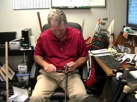 Part of a video titled How To Wrap a Putter to Your Precise Grip Size.wmv - YouTube