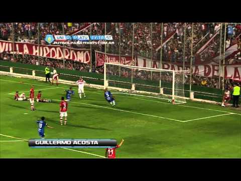 Gol de Acosta. Unión 0 Atlético 1. Fecha 18. Torneo Primera B Nacional.Fútbol Para Todos