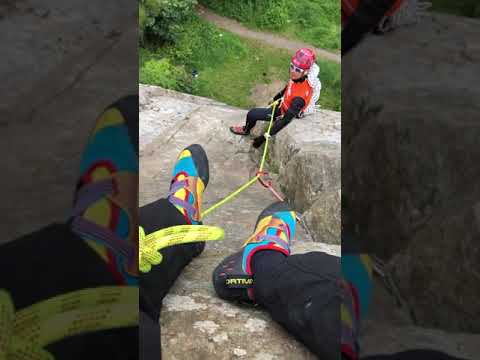 Seconding trad climbing