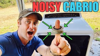 Why This Big Whirlpool CABRIO Dryer Is So Loud | Quick Belt Pulley Fix | WED8000DW4 | Easy Swap