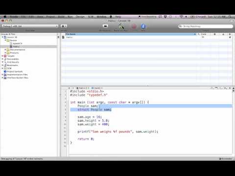 C Programming on the Mac L38 - Typedef