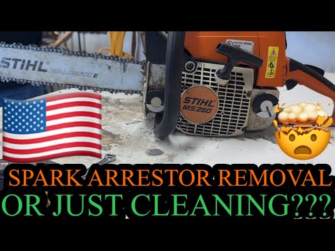 STIHL CHAINSAW SPARK ARRESTOR CLEANING OR REMOVAL