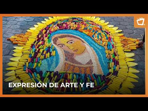 Alfombras pasionarias de Sutiaba marcan la Semana Santa en León