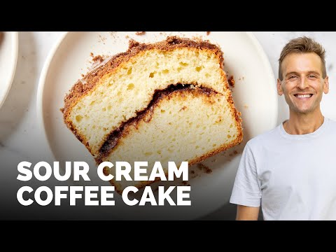 Sour Cream Coffee Cake | No coffee in the ingredients, but pairs wonderfully!