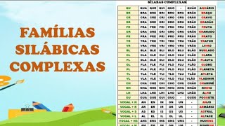 FAMÍLIAS SILÁBICAS COMPLEXAS - Alfabetização
