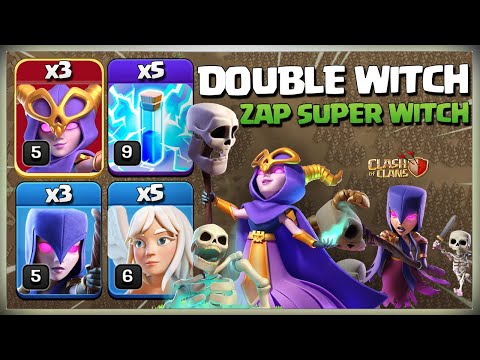 Th13 Super Witch Smash | Th13 Double Witch | Most Powerful Th13 Super Witch Attack Strategy coc