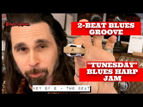 How To Not Suck with Two Beat Blues in E - Blues Harmonica Jam  -  Blues Harp Licks  - Tunesday 81