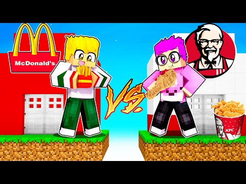 MINECRAFT McDONALDS BASE vs. KFC BASE CHALLENGE! 😂🍔 (WHICH RESTARAUNT IS BEST?!)