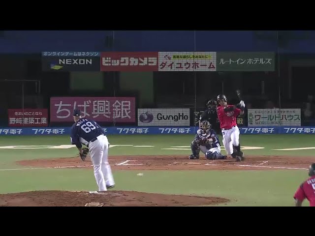 【6回裏】マリーンズ・細谷が投手の足元を襲うタイムリーで2点差!! 2016/9/4 M-L