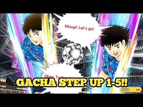 Gacha Banner Rising Sun Japan Step Up 1 - 5! Captain Tsubasa Dream Team