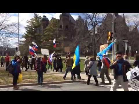 Rally against pro-fascist regime in Kiev. Toronto, Canada. 2014-04-27