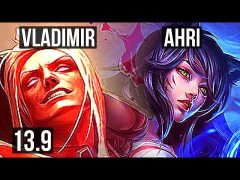 VLAD vs AHRI (MID) | 8/0/0, 2.5M mastery, 600+ games, Legendary | KR Master | 13.9