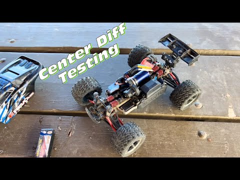 FIRST TEST of 1/16 MINI E REVO Since INSTALLING TRAXXAS Upgraded CENTER DIFFERENTIAL (#7014)