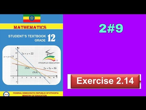 Ethiopian Grade 12 Maths 2#9 Exercise 2.14