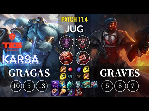 TES Karsa Gragas vs Graves Jungle - KR Patch 11.4