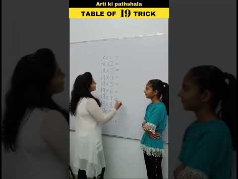 🤗Easy Trick to Learn Table of 19/Multiplication Table of 19/Maths Tables/Pahada #shorts #shortsfeed