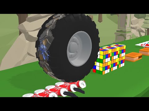 Crushing Squishies and more! 🙉🙊 - Wheel Smash - level #7 - High score - All levels