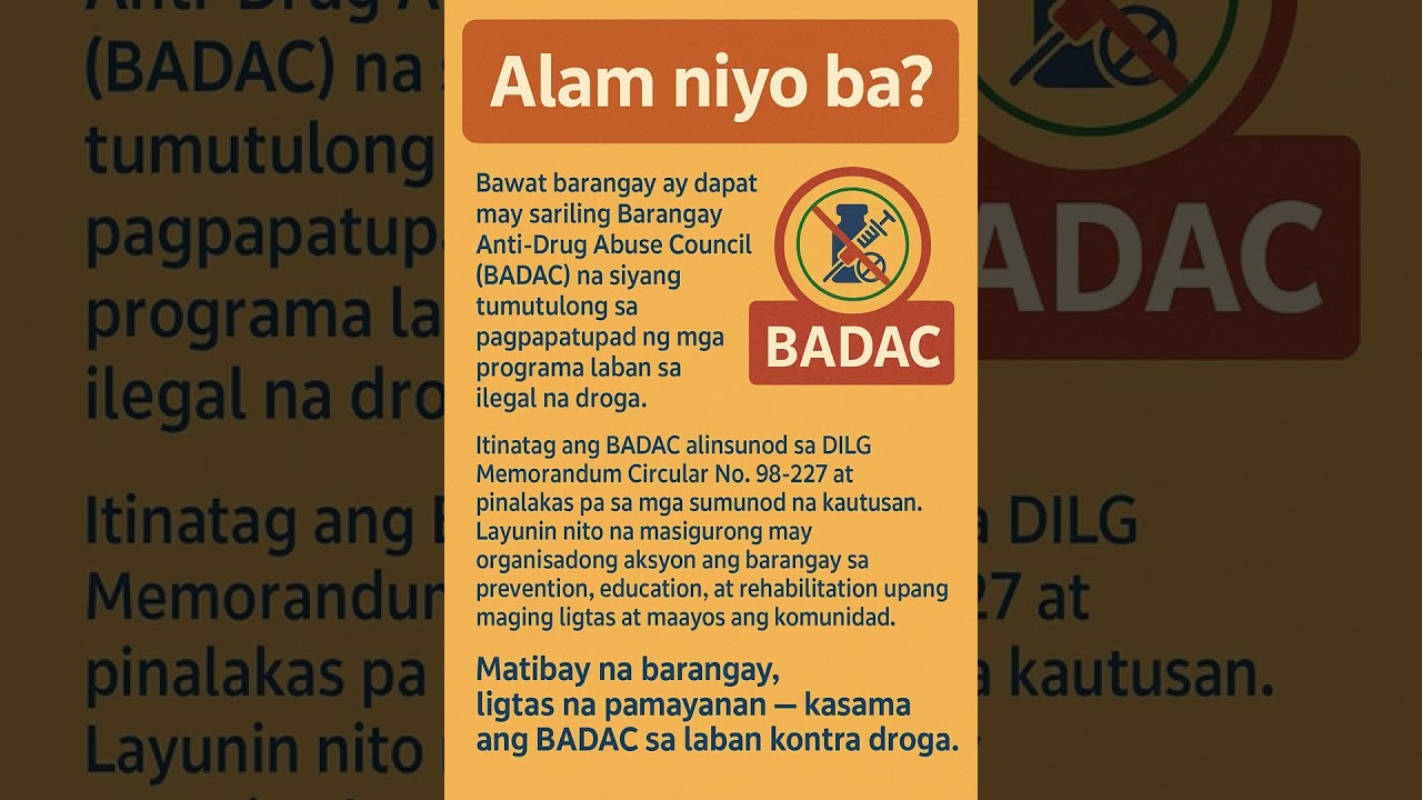 Barangay Anti-Drug Abuse Council (BADAC)