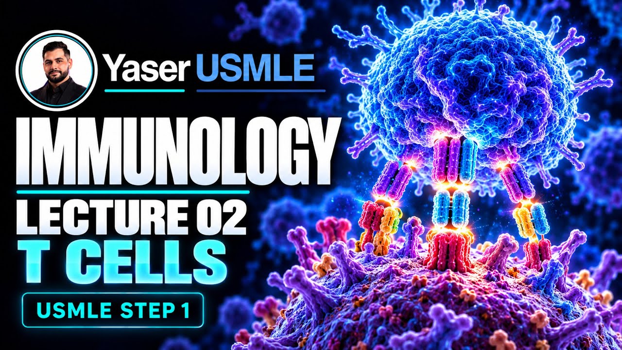 Immunology Lecture 2 (T cell) , USMLE Step 1 , Arabic، by dr Yaser, بالعربي