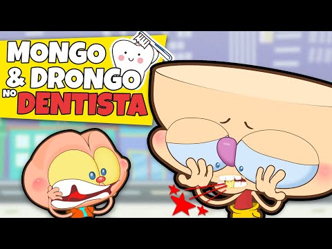 Capa de Mongo e Drongo aprendem que devem ir ao Dentista - Mesmo que não gostem. Desenho Animado