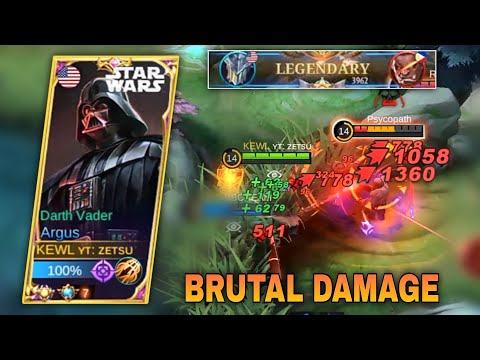 BRUTAL DAMAGE!!! THEY CAN'T SUSTAIN THIS ARGUS BRUTAL DAMAGE BUILD | MOBILE LEGENDS