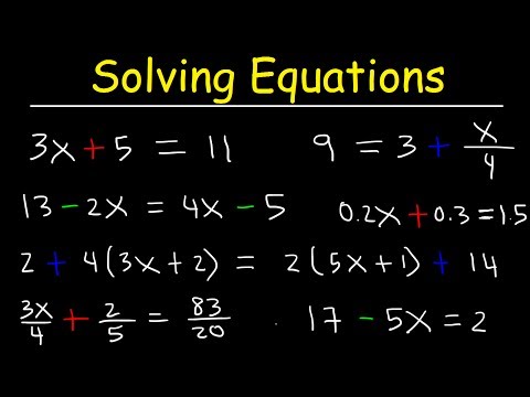 Algebra - How To Solve Equations Quickly!