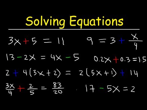 Part of a video titled Algebra - How To Solve Equations Quickly! - YouTube