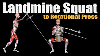 Landmine Squat to Rotational Press | Anatomical analysis